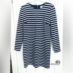 Michael Kors Navy and White Striped Bodycon Dress